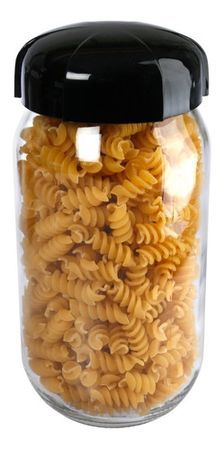 Frasco Vidrio Hermético 1000 Cc Cierre Rosca Tapa Plástica Negro