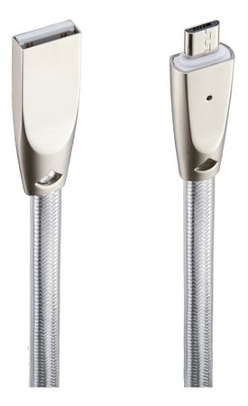 Cable Dekkin Micro Usb Metálico Blanco Ca-306 B