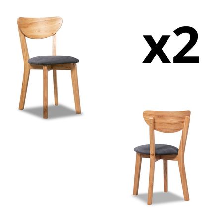 SILLAS NORDICAS DEFRANCE - 2 SILLAS TAPIZ NEGRO (OT000008)