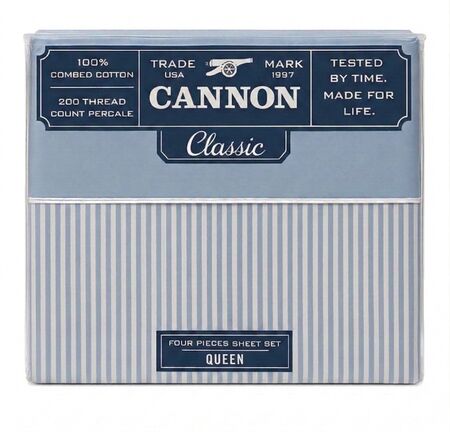 Juego De Sabanas Cannon 200 Hilos Queen 100% Algodon 
