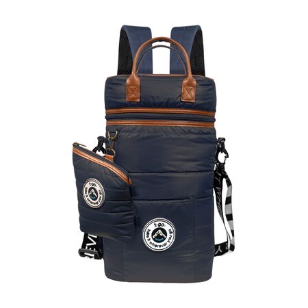 Mochila Matera T-GO Bolso Matero para termos hasta 1.3 lts + Yerbera de tela Color Azul