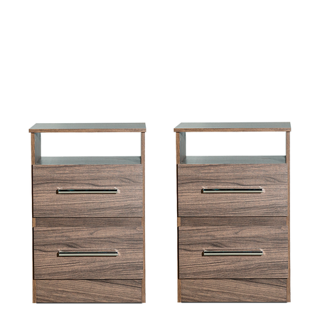 Combo x2 Mesa de luz Melamina Reforzada Maximo Fortaleza Dakota