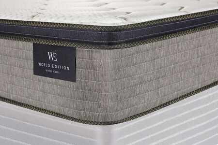 Colchon y Sommier King Koil Finesse 1 Plaza 80x190x27cm de Resortes LFK con Pillow de Espuma Firme