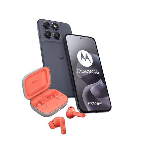 Combo Moto G67 5G 4+256GB Arctic Seal + Moto Buds Guitar Peach Pink
