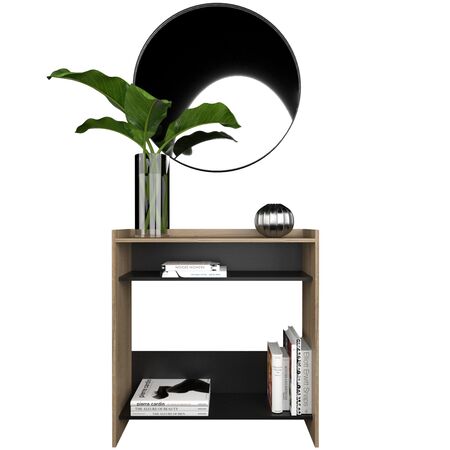 Recibidor Abierto 0.92 Mts Linea Home Tables Cod: 1405 Olmo Finlandes-Negro