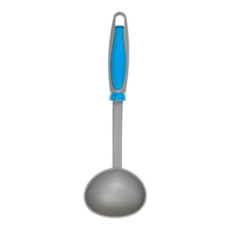 Cucharon Gris Mango Azul Apto Antiadherente Utensilio Cocina