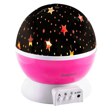Velador Gadnic Star3 Proyector de Estrellas Led Giratorio 3 RGB  Luz Cálida 8 Modos