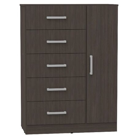 CHIFONIER NORDICA ORLANDI WE 3413 BAHIA - WENGUE, 5 CAJONES, 1 PUERTA