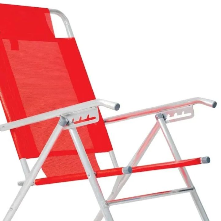 Reposera Descansar De Aluminio Roja 80015 - Vista 2