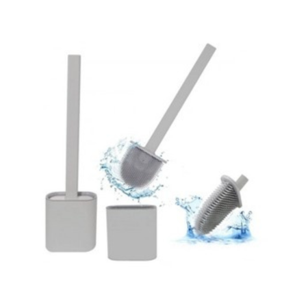 Cepillo escobilla de baño inodoro silicona flexible
