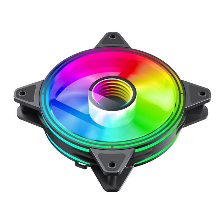 Fan Gamemax Para Gabinete 120mm ARGB FN-12RAINBOW-QI - Vista 3