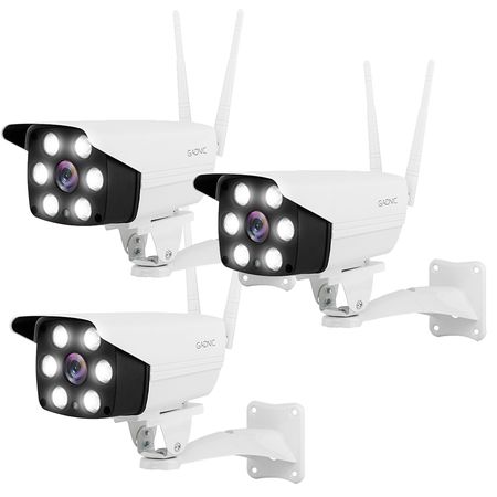 Cámaras De Seguridad Gadnic CM200W x3 IP WIFI Exteriores HD 1080P
