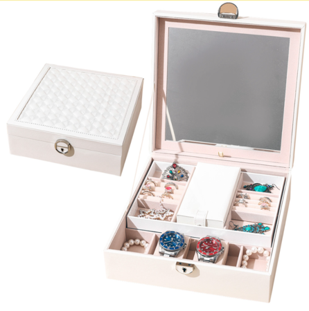 Joyero Alhajero Blanco Gadnic ER15 Organizador De Joyas Alhajas Accesorios