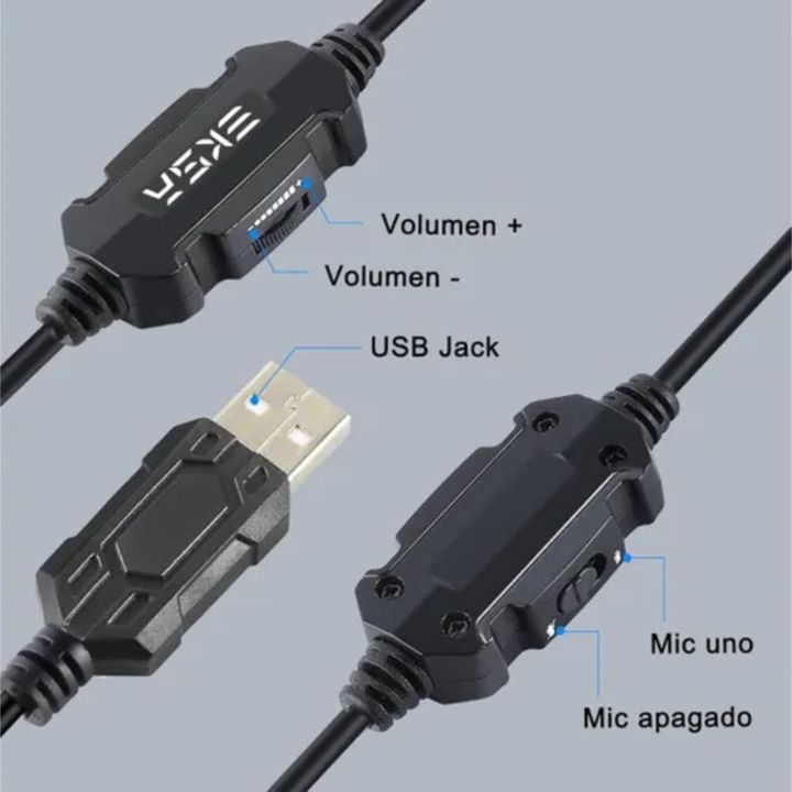 Auriculares EKSA H12E USB + Micrófono Y Cancelación De Ruido - Vista 2