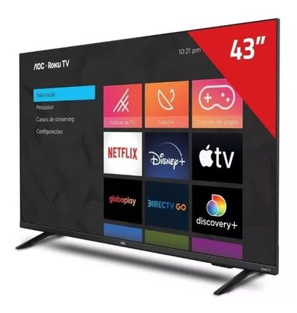 Smart Tv Roku Full Hd 43 Pulgada Aoc 43s5135 1080p Dolby Tda
