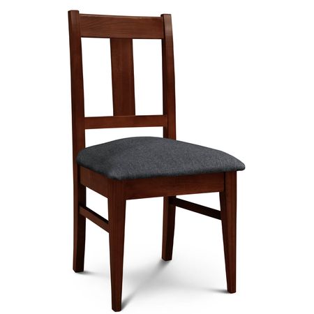 Silla de Comedor Euro lustre Caoba Tapizado Shot Nickel Espacity