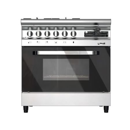 Cocina a Gas Industrial Acero Inoxidable P.vidrio 82 Cm-4 H Morelli 16380 Ex Acero Multigrill