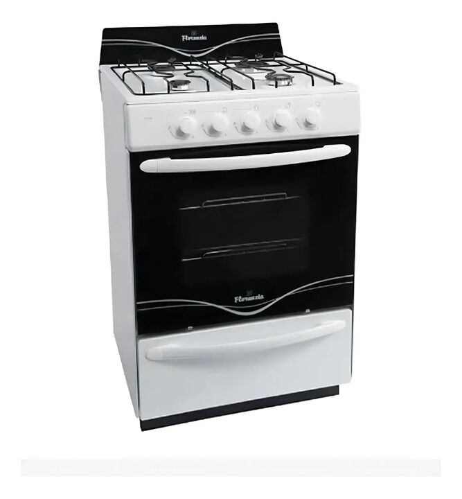 Cocina Florencia Recta 5516F a gas 4 hornallas Blanca Puerta Con Visor - Vista 3