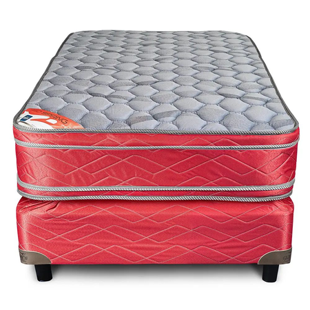 Combo Colchón Resortes + Sommier Red Spring Doble Euro Pillow 100x190cm Gani