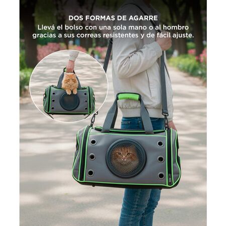 Bolso Transportador de Mascotas Gadnic con Cápsula Ventana 360°