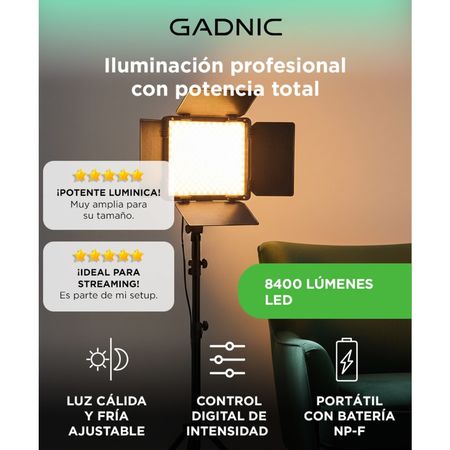 Iluminador Continuo MX Gadnic F8T0-MX600 8400 Lúmenes