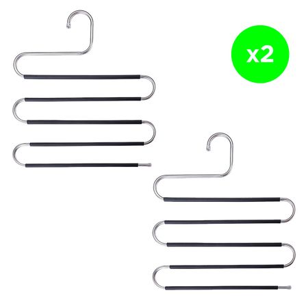 Kit x2  de Perchas Gadnic Para 5 Pantalones