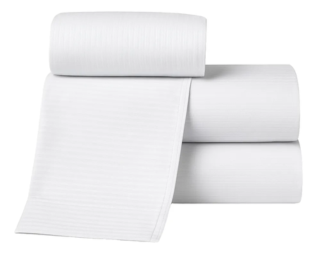 Juego de Sabanas Cannon Fieldcrest 1 plaza y media 144 hilos blanco Liso