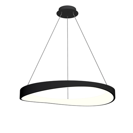 Colgante Moderno Cosmo Luz Led 38w Negro 3 Temp Dinámico