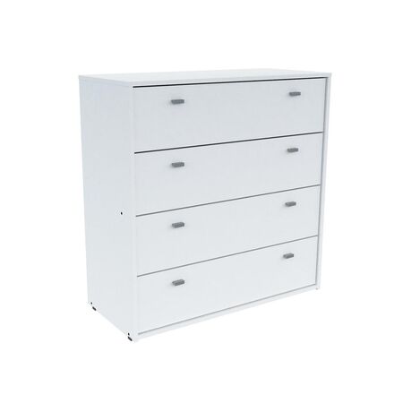 CÓMODA CAJONERO MOSCONI NATURE 4 CAJONES MELAMINA 80966 COLOR BLANCO