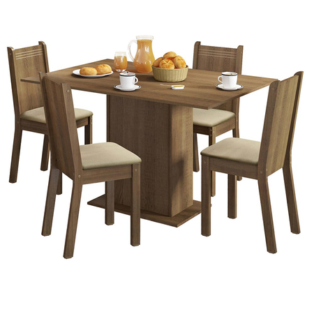 Juego De Comedor Cocina Madesa Lexy Mesa Con 4 Sillas
