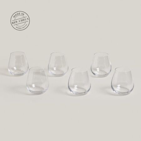 SET X12 VASOS DE CRISTAL DE BOHEMIA COLUMBA 380 ML