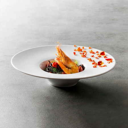 Set X 6 Plato Hondo Risotto 30,5 Cm Porcelana Oxford Gourmet Blanco Ch04.9001