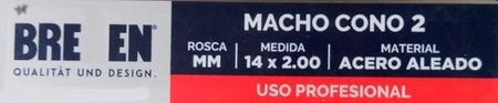 Macho Bremen Cono 2 M14x2 Milimetros
