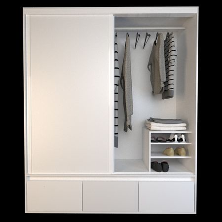 Placard Corredizo 1,80 2 Cajones 3 Zapateros Everest