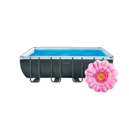 Combo Pileta Intex Estructural 17203L + Flotador Flor Margarita 142x142cm