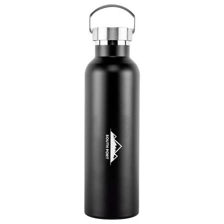 Botella Negra South Port Térmica Deportiva 750ml Acero Inoxidable