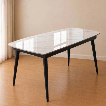 MESA BANGLA EXTENSIBLE NEOLITE MARMOLADA 120 A 180 CM