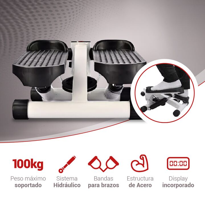 Mini Stepper Con Bandas Elasticas Melfit Fitness Escalador EX50 - Vista 3