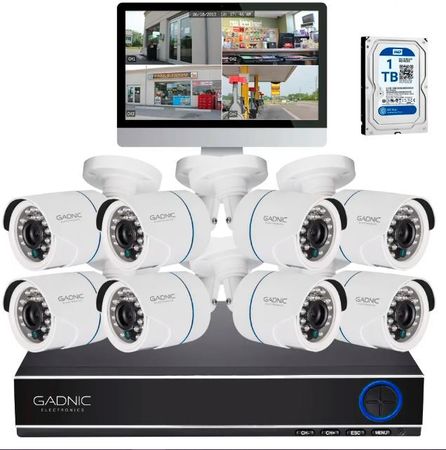 Kit x4 Cámaras de Seguridad Gadnic SX9 IP Motorizada WiFi P2P Full Hd Visión Nocturna