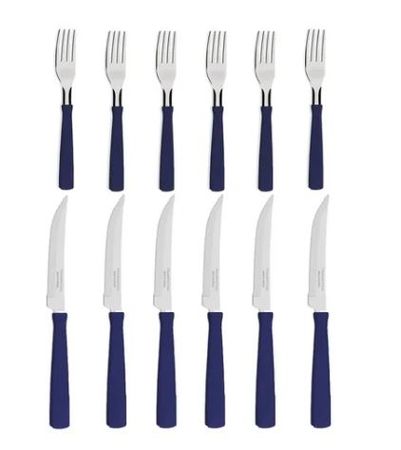 JUEGO DE CUBIERTOS TRAMONTINA 12 PIEZAS 6 TENEDORES 6 CUCHILLOS