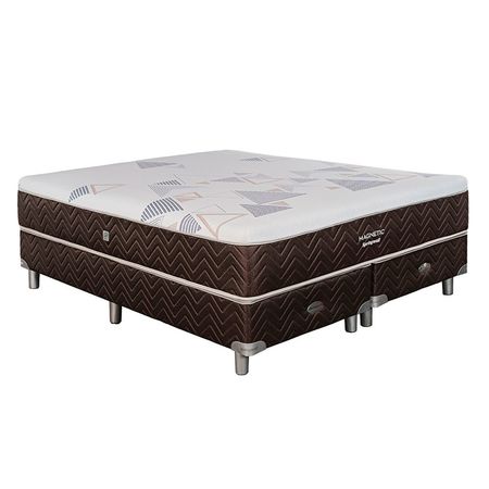 Colchón + Sommier Resortes Super Queen Springwall Magnetic 160x200x29 130kg 