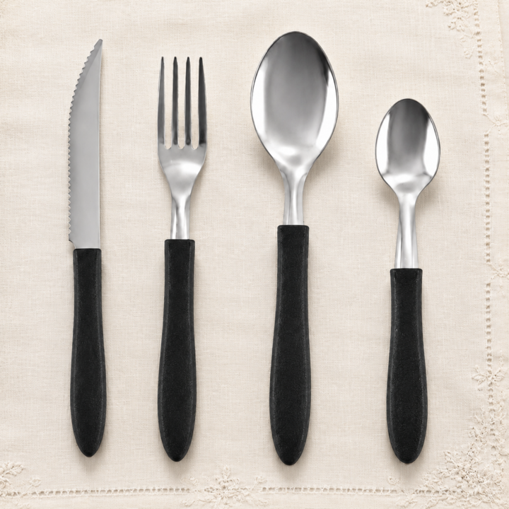 Set X12 Cucharitas de Te 13cm Acero Inoxidable Negro - Vista 5