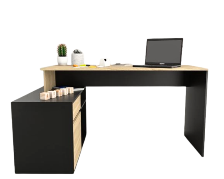 Escritorio Linea Home C/ Mueble 1pta 1caj 3048 Olmo/N Tables - Vista 3