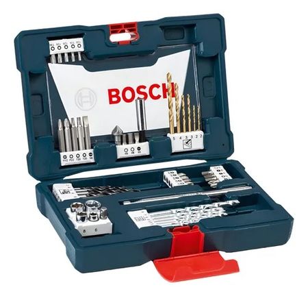 Set De Puntas Mechas Y Tubos Bosch V-line Titanio 48 Piezas
