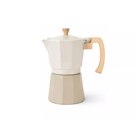Cafetera Italiana Aluminio 9 Pocillos Hudson Harmony M020 Beige