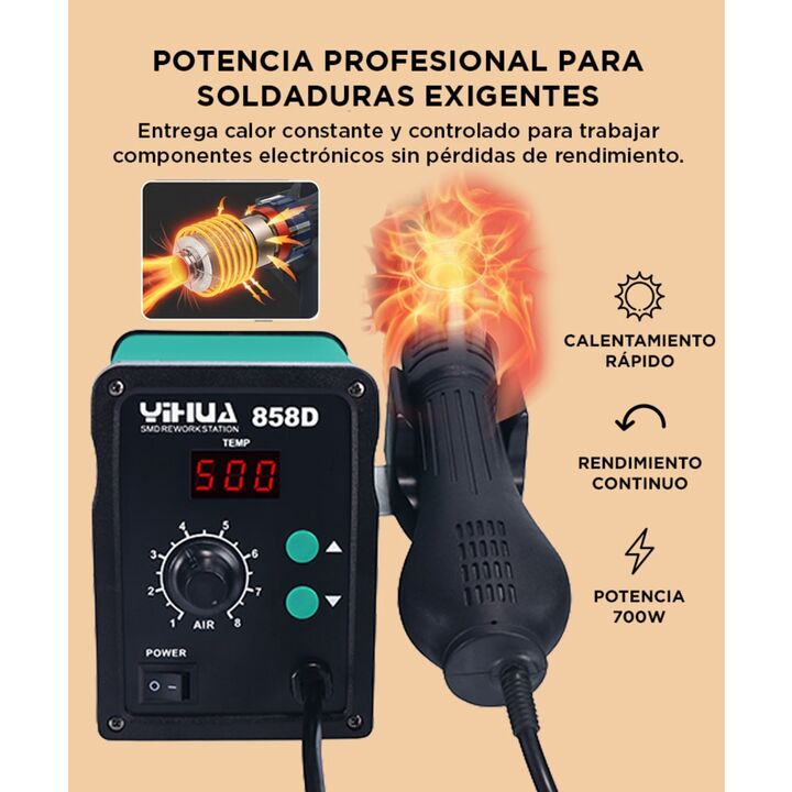 Estacion De Soldado Yihua 858D Profesional - Vista 3