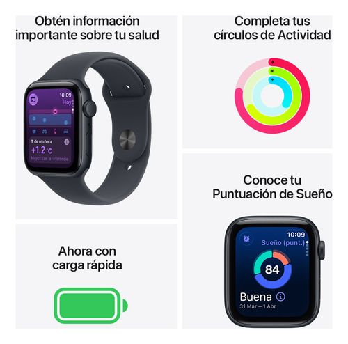 Apple Watch Se 3 Gps 44mm Medianoche / Correa - M/L - Vista 3
