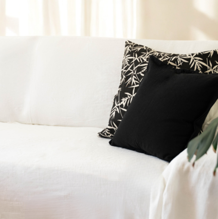 Funda Cubre Sillon 370x230 Gasa Algodón Offwhite