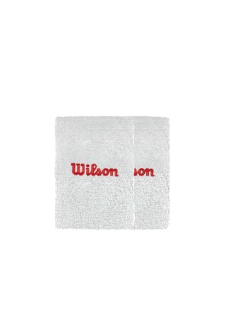 Muñequera Wilson Doble Unisex Tenis Blanco