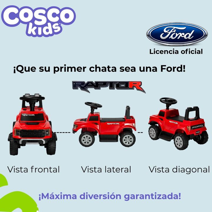 Ford Raptor a batería 6v Cosco Roja - Vista 12